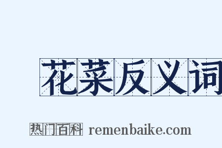 黃花菜反义词是什么意思的图片